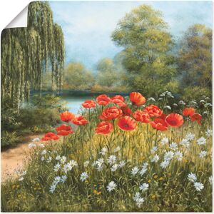 Artland Wandbild »Mohnwiese am See«, Blumenwiese, (1 St.) grün Größe