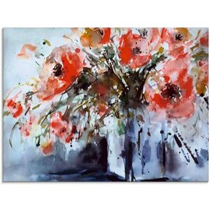 Artland Glasbild »Mohn in Vase«, Blumen, (1 St.) rot Größe