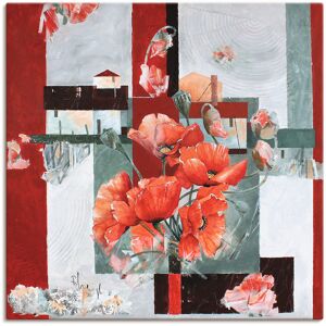 Artland Leinwandbild »Mohn Variation«, Blumen, (1 St.) rot Größe