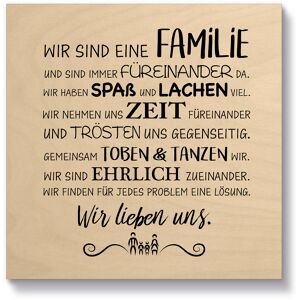 Artland Holzbild »Familie I«, Sprüche & Texte, (1 St.) natur Größe