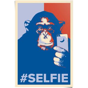 Reinders! Poster »Selfie Affe«, (1 St.) blau Größe