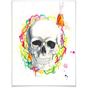 Wall-Art Poster »Skull«, Schriftzug, (1 St.) bunt Größe