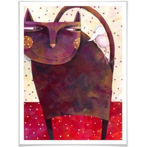 Wall-Art Poster »Märchen Wandbilder Katz und Maus«, Tiere, (1 St.) bunt Größe