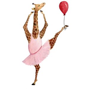 queence Leinwandbild »Ballerina Giraffe« rosa Größe