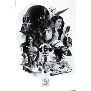 Reinders! Poster »Poster Star Wars 40 Jahre«, Science-Fiction, (1 St.) schwarz Größe