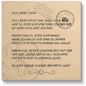 Artland Holzbild »Ich liebe Dich«, Sprüche & Texte, (1 St.) natur Größe