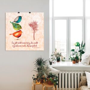 Artland Wandbild »Lebensweisheit Zu Hause«, Tiere, (1 St.) naturfarben Größe