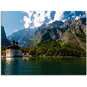 Artland Glasbild »St. Bartholomä Königssee I«, Berge, (1 St.) blau Größe