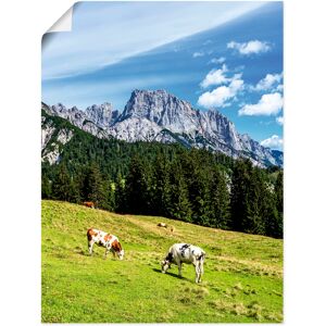Artland Poster »Blick auf die Litzlalm mit Kühen«, Berge & Alpenbilder, (1 St.) grün Größe