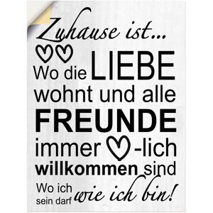 Artland Wandbild »Wo die Liebe wohnt«, Sprüche & Texte, (1 St.) grau Größe