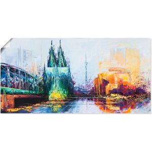 Artland Wandbild »Köln Skyline«, Deutschland, (1 St.) orange Größe