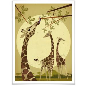 Wall-Art Poster »Giraffes«, Tiere, (1 St.) bunt Größe
