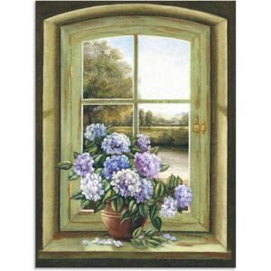 Artland Wandbild »Hortensien am Fenster«, Arrangements, (1 St.) grün Größe