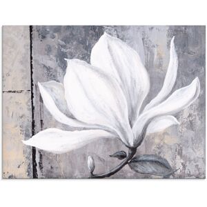 Artland Glasbild »Klassische Magnolie«, Blumen, (1 St.) grau Größe