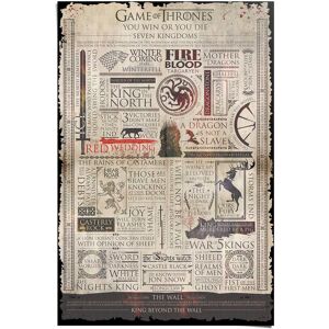 Reinders! Poster »Game of Thrones Infografik«, (1 St.) schwarz Größe