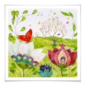 Wall-Art Poster »Märchen Wandbilder Sommerwiese«, Landschaft, (1 St.) bunt Größe