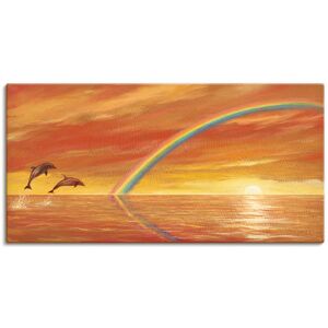 Artland Wandbild »Regenbogen über dem Meer«, Wassertiere, (1 St.) orange Größe