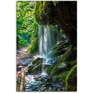Artland Wandbild »Moosbedeckter Wasserfall«, Wasserfallbilder, (1 St.) grün Größe