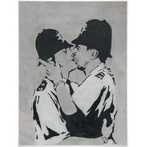 Wall-Art Poster »Graffiti Bilder Kissing Policemen«, Menschen, (1 St.) bunt Größe