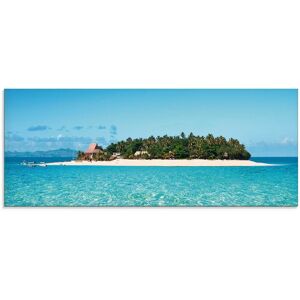 Artland Glasbild »Verblüffende Fiji Insel und klares Meer«, Gewässer, (1 St.) blau Größe