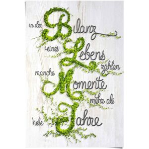 Reinders! Poster »Bilanz des Lebens Spruch«, (1 St.) grün Größe