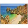 Artland Glasbild »Farbige Algarveküste«, Strand, (1 St.) braun Größe