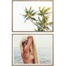 Wall-Art Poster »Sexy Surfer Paradies Palmen Urlaub«, (Set, 2 St.) bunt Größe