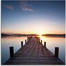 Artland Glasbild »Sonnenstrahlen - Sonnenuntergang«, Gewässer, (1 St.) blau Größe