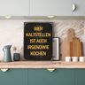 queence Metallbild »Bier kaltstellen Spruch Stahlschild Blechschild«, (1 St.) Schwarz Größe