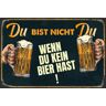 queence Metallbild »Bier Spruch Stahlschild Blechschild«, (1 St.) Schwarz Größe