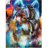 Artland Wandbild »Indischer Krieger mit Wolf«, klassische Fantasie, (1 St.) bunt Größe