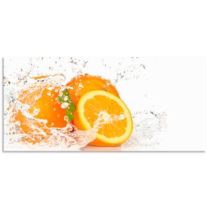 Artland Küchenrückwand »Orange mit Spritzwasser«, (1 tlg.) orange Größe