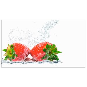 Artland Küchenrückwand »Erdbeeren mit Spritzwasser«, (1 tlg.) rot Größe