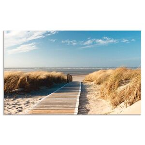 Artland Küchenrückwand »Nordseestrand auf Langeoog - Steg«, (1 tlg.) naturfarben Größe