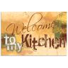 Artland Küchenrückwand »Willkommen in meiner Küche«, (1 tlg.), Alu... braun Größe