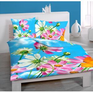 HOME FASHION Kissenbezug »Blume, Renforcé Digitaldruck«, (1 St.) bunt Größe B/L: 65 cm x 65 cm