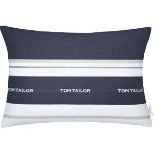 TOM TAILOR HOME Dekokissen »Logo« marine/dunkelblau/blau/nachtblau + gestreift Größe B/L: 60 cm x 40 cm