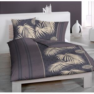 HOME FASHION Kissenbezug »Palms B«, (1 St.) mauve/marine/goldfarben Größe B/L: 65 cm x 65 cm