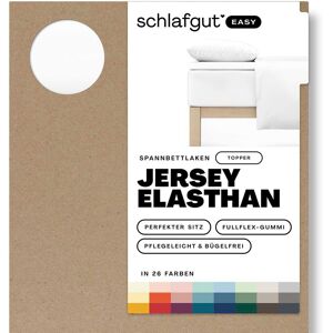 Schlafgut Spannbettlaken »EASY Jersey Elasthan Topper«, MADE IN GREEN by... Full-White Größe