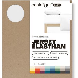 Schlafgut Spannbettlaken »EASY Jersey Elasthan« Full-White Größe
