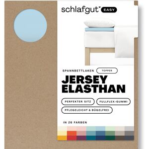 Schlafgut Spannbettlaken »EASY Jersey Elasthan Topper« Blue Light Größe