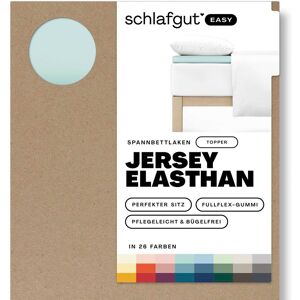 Schlafgut Spannbettlaken »EASY Jersey Elasthan Topper«, MADE IN GREEN by... Petrol Light Größe