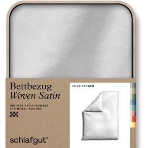 Schlafgut Bettbezug »Woven Satin«, (1 St.) Full-White Größe B/L: 155 cm x 220 cm