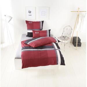 H.I.S Bettwäsche »Linus, 100% Baumwolle, Kissenbezug und Bettdeckenbezug mit... rot Größe