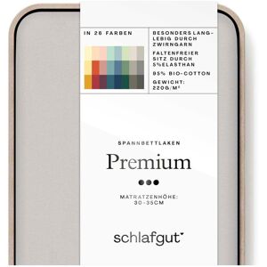 Schlafgut Spannbettlaken »Premium« grey light Größe