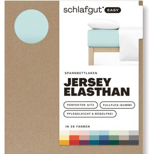 Schlafgut Spannbettlaken »EASY Jersey Elasthan« Petrol Light Größe