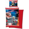 Wendebettwäsche »Renforcé-Bettwäsche »Playmobil Feuerwehr««, (2 tlg.) rot/blau/gelb/weiss Größe