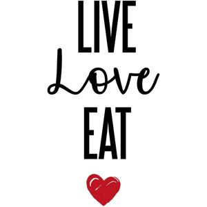 queence Wanddekoobjekt »LIVE LOVE EAT« rot Größe