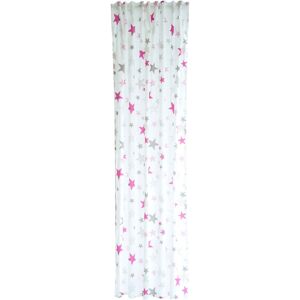 HOMING Vorhang »Stars«, (1 St.) rosa/weiss Größe 175 cm
