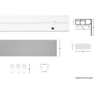 GARESA Gardinenschiene »Kunststoffschiene mit Blende«, 1 läufig-läufig,... schwarz Größe L: 170 cm